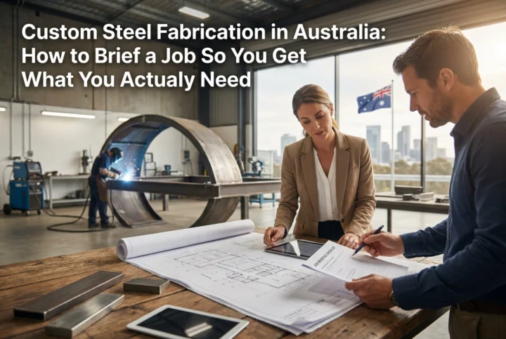 Professional header image for step-by-step guide: Custom Steel Fabrication in Australia: How to Brief a Job...